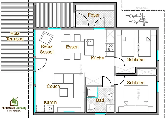 2 Bis 4 Personen F3h2 Tatil Evi Ruhla